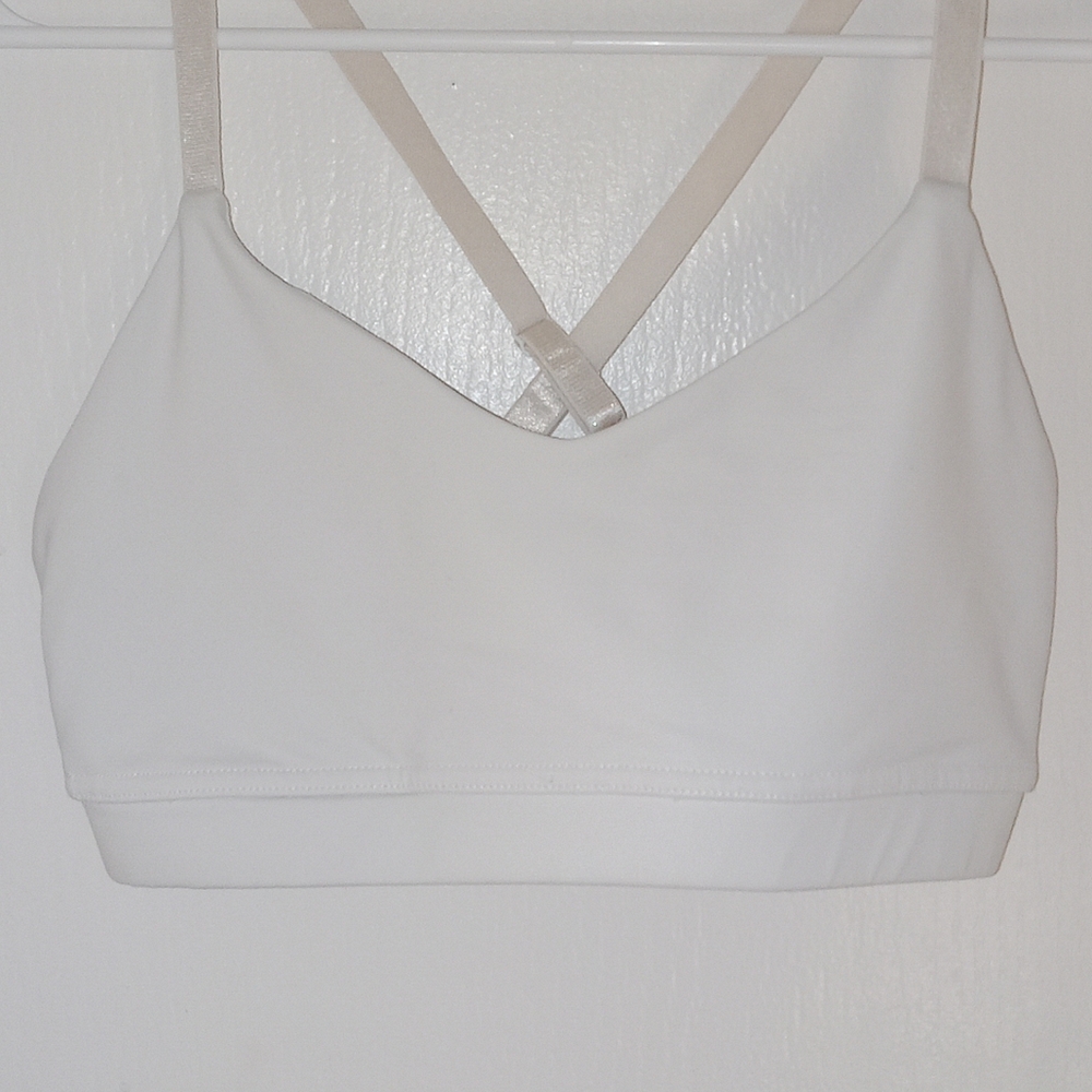 White Women's Sports Bra